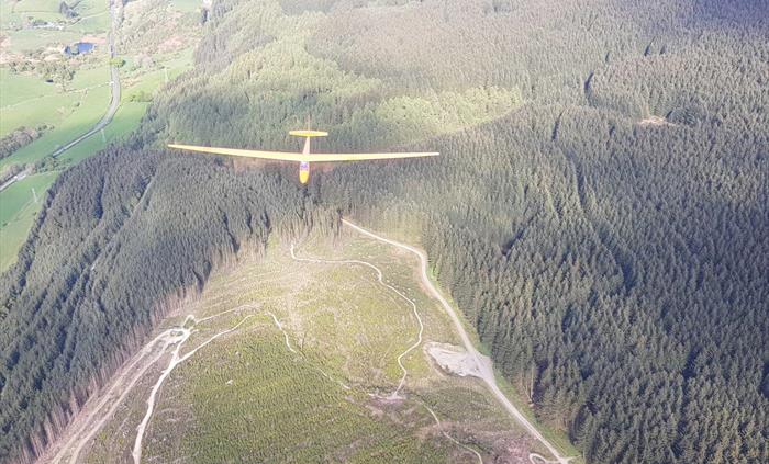 Gliding over Llandegla forrest